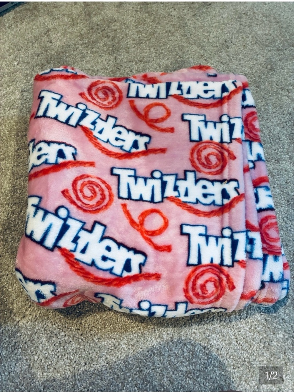 FREE‼️BUNDLE IT Plush Throw Blanket - Twizzlers Candy Print